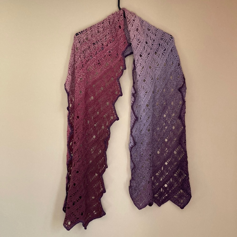 Purple/pink Ombré scarf